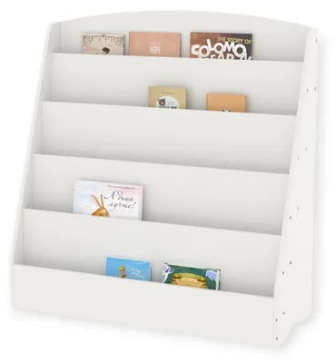 Produktbild von Kinderregal GINGER HOME, Organizer mit Regalböden für Bücher und Zeitschriften, aus Holz, weiß, 80 × 30 × 80 cm