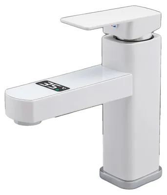 Obrázek produktu pro Digitální vodovodní baterie, LED displej, ovládání teplé/studené vody, BÍLÁ, M-a