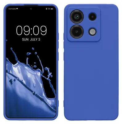 Produktbild von kwmobile Handyhülle für Xiaomi Redmi Note 13 Pro 5G / Poco X6 5G Hülle - weiches Handy Silikon Case - Schutzhülle Cover - Baltik Blau