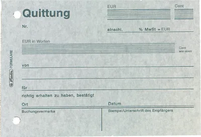 Produktbild von Formularbuch Quittungsblock A6 VE=10x50 Blatt