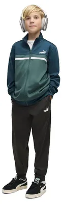 Produktbild von Puma Poly Colorblock Trainingsanzug Blau,Schwarz 11-12 Years Junge Blau,Schwarz 11-12 Years