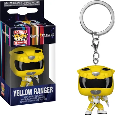 Produktbild von Mighty Morphin Power Ranger 30th - Yollow Ranger - Schlüsselanhänger Funko Pocket POP! Keychain