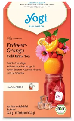 Obrázek produktu pro Ledový čaj Cold Brew s příchutí jahody a pomeranče