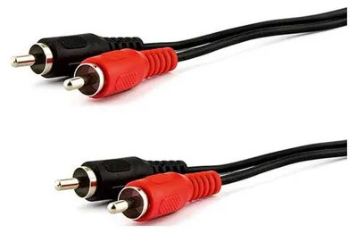 Productafbeelding van e+p B 33/5, 2 x RCA, Samec, 2 x RCA, Samec, 5 meter, zwart