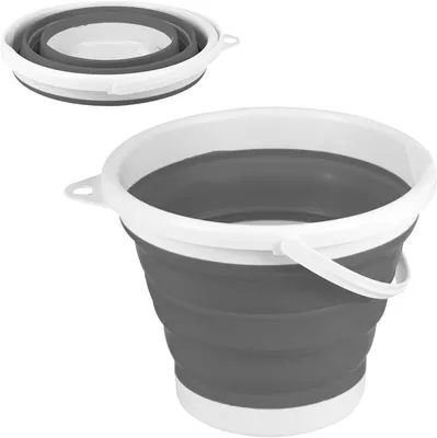 Produktbild von Faltbarer Eimer Silikon, 3 Liter, platzsparend, für Camping