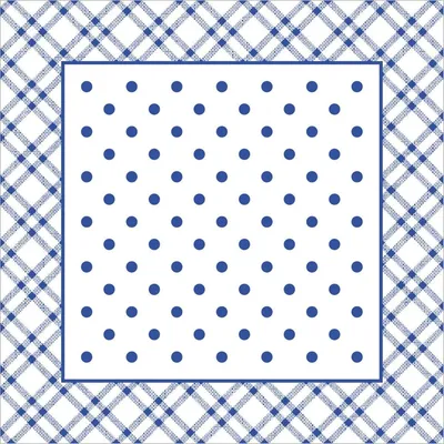 Produktbild von Deckchen Antonia in Blau, Tissue mit Folienbeschichtung, 95 x 95 mm, 250 Stück - Mank