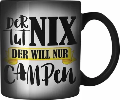 Produktbild von Trendation - Wohnwagen Camper Farbwechsel Zauber-Tasse Geschenke Wohnmobil Männer Campingwagen Geschenkidee Zubehör Camping Opa Oma Rentner Lustig Grafik (Schwarz)