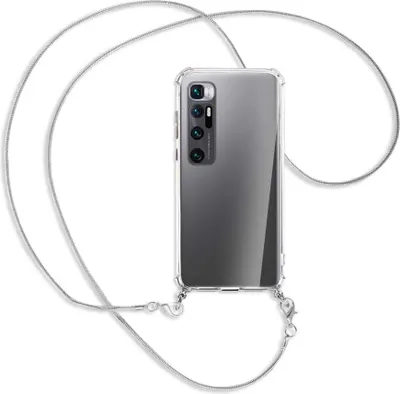 Produktbild von Handykette Backcover-Schutzhülle mit Band (Metall silberfarben) für Xiaomi Mi 10 Ultra - silberfarbene Kette Snake
