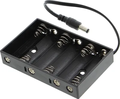 Produktbild von Batteriefach - 6x AA (9V), mit DC-Stecker für Mikrocontroller