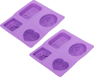 Obrázek produktu pro Mýdlová forma, silikonová forma pro kutily, dortová forma, forma na cupcake, forma se 4 mřížkami, forma pro kutily