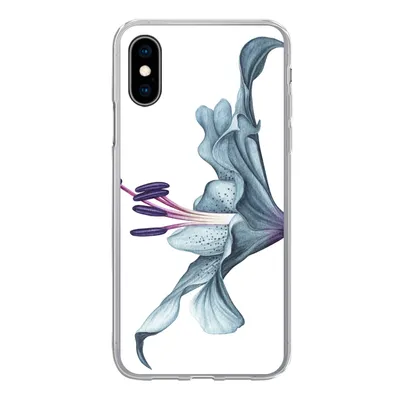 Produktbild von MuchoWow® Handyhülle Schutzhülle Hülle für iPhone X Blumen - Aquarell - Lilie Silikon Softcase Handy Hülle - Handyhülle