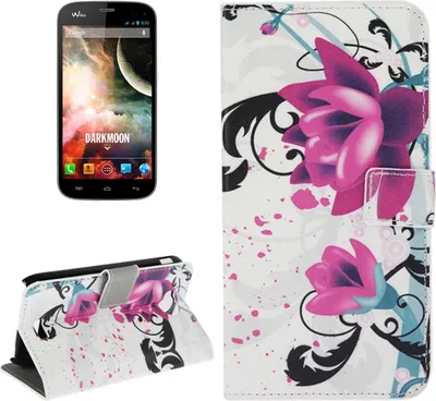 Produktbild von Schutzhülle Handytasche (Flip Quer) für Handy Wiko Darkmoon Motiv Blume