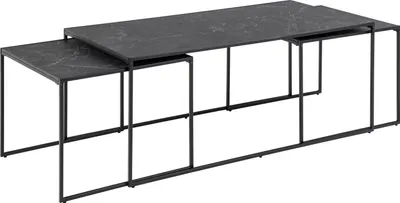 Obrázek produktu pro Design Scandinavia Konferenční stolek Infinity (SADA 3 ks), černá