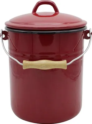 Immagine prodotto di KARL KRÜGER cestino con coperchio smaltato 10l rosso