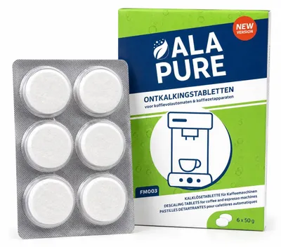 Produktbild von Alapure Entkalkungstabletten Kompatibel mit Kaffeemaschine 6st. x 50gr
