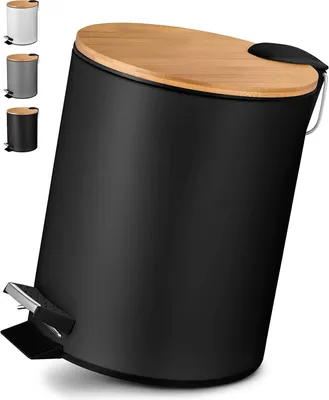 Imagen del producto de VMbathrooms: Cubos cosméticos de 5 litros con un diseño elegante | Cubo para residuos con sistema de cierre suave | Cubo elegante para el baño con recipiente interior