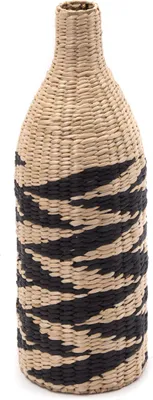 Obrázek produktu pro DECO VÁZA "RAYA" | 60 cm, přírodní, černá | Slaměná váza, podlahová váza