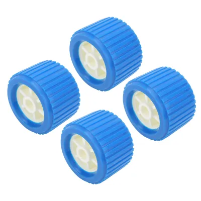 Zdjęcie produktu dla 4PCS Morski żebrowany wałek chybotliwy 108x75x19mm Niebieski PP Odporny na wysoką temperaturę do przyczepy jachtowej