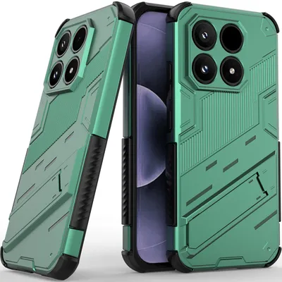 Produktbild von Armor Hülle für Xiaomi 17 Hybrid PC TPU Bumper Stoßfestes Schutzhülle mit Standfunktion Grün