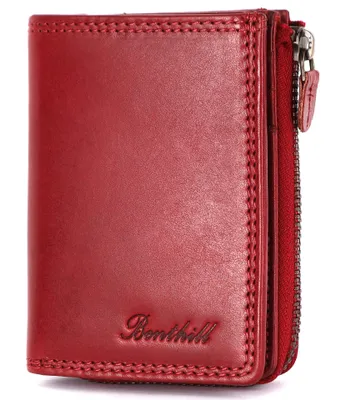 Produktbild von Benthill Kleine Geldbörse Echt Leder - Geldbeutel mit RFID Schutz - 7 Kartenfächer - Slim-Wallet inkl. Geschenkbox