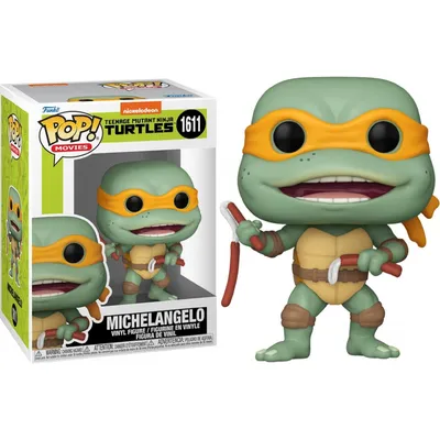 Zdjęcie produktu dla Wojownicze Żółwie Ninja POP! Movies Winylowa Figurka Michelangelo Sausage Link Nunchucks 9 cm