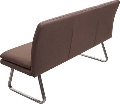 Immagine prodotto di Set sala da pranzo HWC-H70, set sala da pranzo gruppo seduta sala da pranzo, tessuto/tessuto acciaio inox spazzolato ~ marrone 160cm