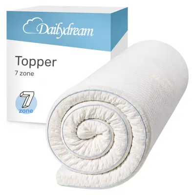 Imagen del producto de Protector de colchón - 90 x 200 cm - Espuma viscoelástica - 6 cm - 7 zonas