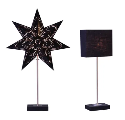 Produktbild von Best Season Standleuchte"Combi-Pack" ca.67 x 43 o. 52 x 20 cm, Metall/Papier, schwarz, 239-06