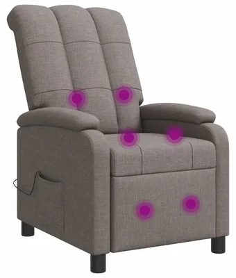 Immagine prodotto di Poltrona massaggiante relax, colore beige, rivestita in tessuto
