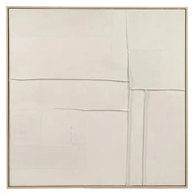 Productafbeelding van Pomax Blanche canvasdoek met lijst, wit, L 100 x B 100 x H 5 cm