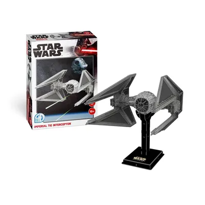 Produktbild von 3D Kartonmodellbausatz, Star Wars Imperial TIE Interceptor, 116 Teile, ab 10 J.