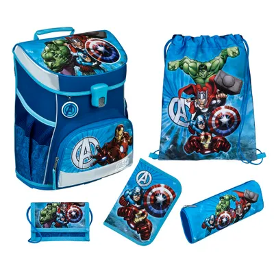 Produktbild von AVENGERS Schulranzen 1. Klasse Scooli Campus Fit Schultasche für Jungen (5-teiliges Grundset inkl. Federmappe, Schlamper, Turn- und Geldbeutel)