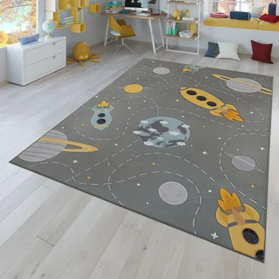 Produktbild von TT Home Kinderteppich Babyzimmer Teppich Kinderzimmer Rutschfest Tiere Weltkarte Autos Größe 200 cm Rund
