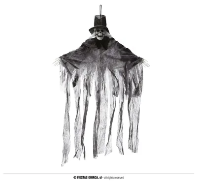 Immagine prodotto di Scheletro Halloween appeso decorazione horror fantasma spettrale festa spettrale, colore: nero