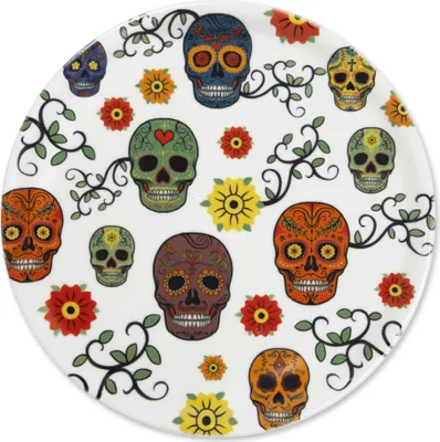 Produktbild von Excelsa Set 6 Pizzateller Calavera aus bunter Porzellan