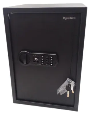 Imagen del producto de Amazon Basics, caja de seguridad electrónica, capacidad de 51 litros, protección para joyas y dinero