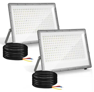 Obrázek produktu pro LED reflektor Peviasot, 200W, pro venkovní použití, krytí IP65, hliníkové provedení, vhodný pro venkovní prostory a průmysl, studená bílá barva (6000K), sada 2 kusů