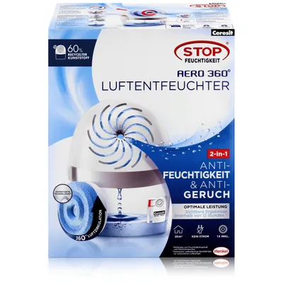 Produktbild von Ceresit - AERO 360 Luftentfeuchter Weiß inkl. Nachfüllung 450g