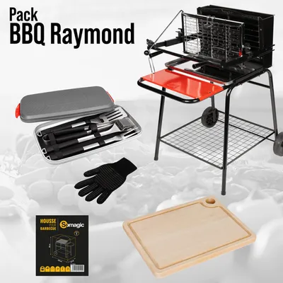 Produktbild von Kohlegrill-Paket mit vertikalem Garen, Rollen und Ablagen, L 71 × B 86 × H 100,5cm