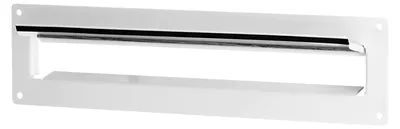 Produktbild von Außen-Einwurfblende aus Aluminium und verzinktem Stahlblech, Weiß