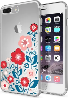 Produktbild von iPhone 8 Plus / 7 Plus Hülle Handyhülle von NALIA, Silikon Case Cover Bumper Spring Flowers