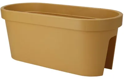 Image de Pot de fleurs pour balcon / pot de fleurs - jaunekotta - 60 x 25 cm - ovale - plastique