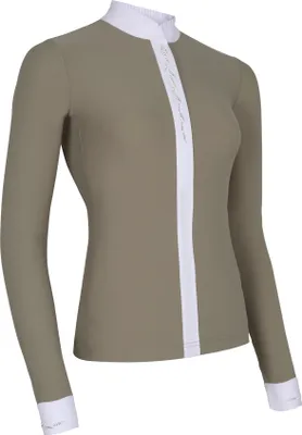 Image de Samshield Juliette Crystal Flower Chemise de compétition femme, Couleur:sauge, Taille:M