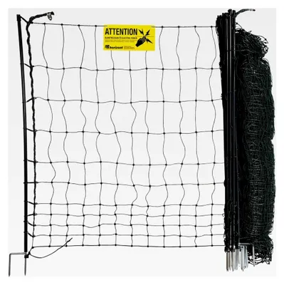 Produktbild von Hundezaun easyLine 50 m – 105 cm hoch – Elektrozaun mit 14 PVC-Pfählen & Doppelspitze – mobiler Steckzaun für Hunde – Begrenzungszaun grün – elektrifizierbarer Weidezaun