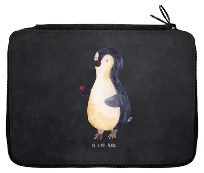 Produktbild von Mr. & Mrs. Panda Schlampermäppchen Pinguin Marienkäfer - Kreidetafel - Geschenk, Federmäppchen, Federtasche, Aufmerksam, Etui, Wunder, Kleine, Mäppchen, Liebe