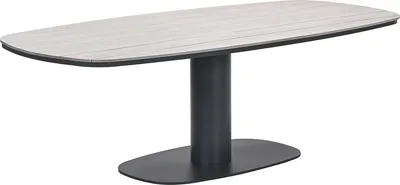 Produktbild von Garden Impressions Newton Dining Tisch - 230x110xH72 cm - drum style - carbon black -  light teak Vironwood