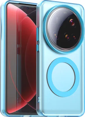 Image de Etui magnétique pour Xiaomi 15 Ultra, étui antichoc fin, mat et translucide Bleu