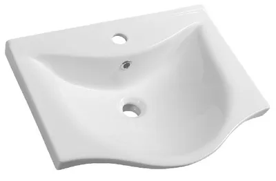A white ceramic sink on a white background.