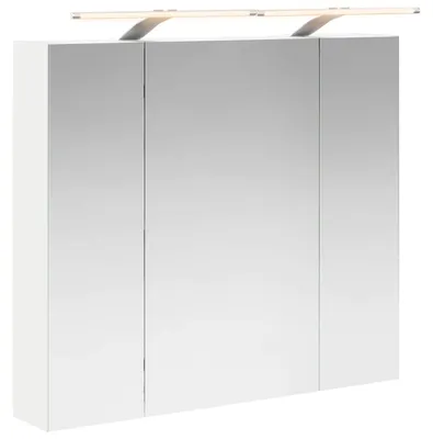 Produktbild von Badezimmerspiegelschrank Weiß 80 x 14,5 x 70 cm Holzwerkstoff