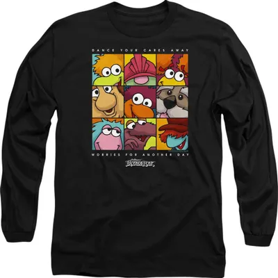 Produktbild von Fraggle Rock - T-Shirt für Herren/Damen Uni, Langärmlig TV20715 (L) (Schwarz)